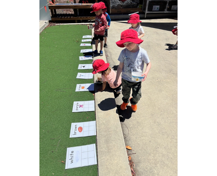 Some of our transition students doing some outdoor learning.