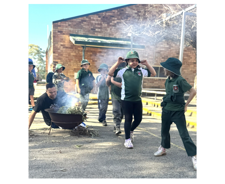 A photo of students during our smoking ceremony.